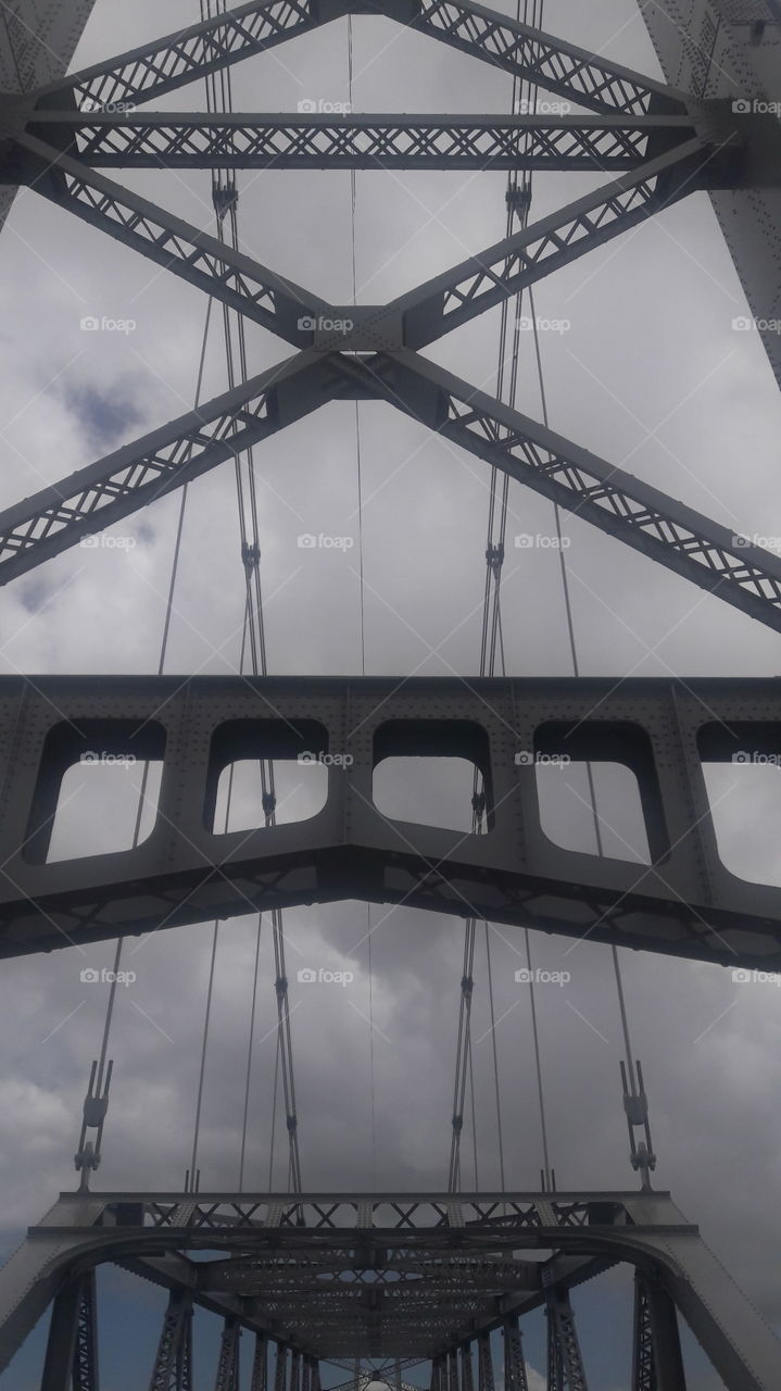 Ponte Hercílio Luz. Florianópolis, Brazil.