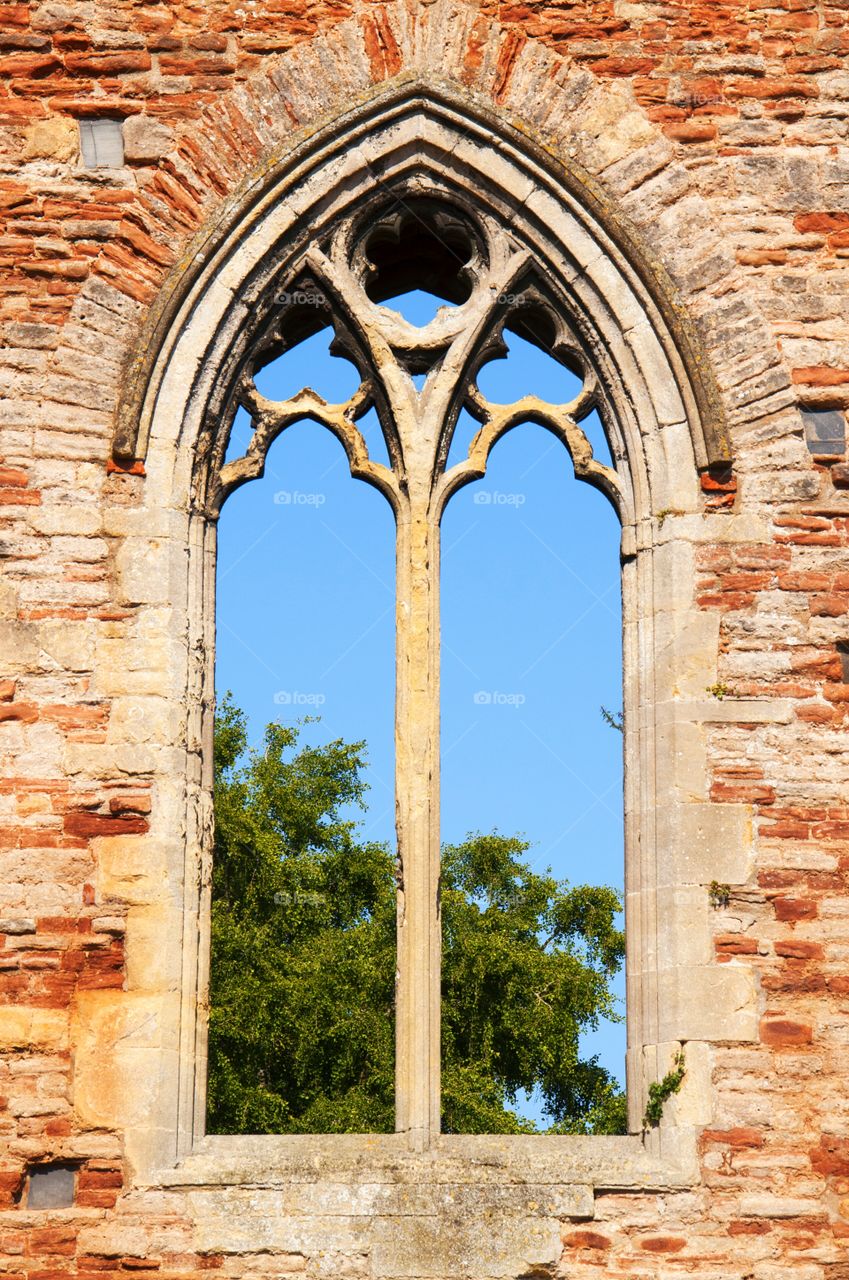 Window and blue sky 