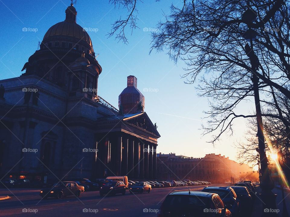 Sunset in Saint Petersburg 