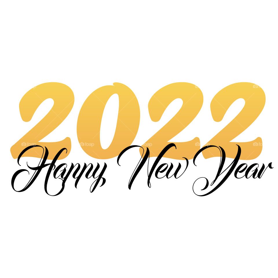 2022 HAPPY NEW YEAR script text hand lettering. Design template Celebration typography poster, banner or greeting card for Merry Christmas and happy new year.