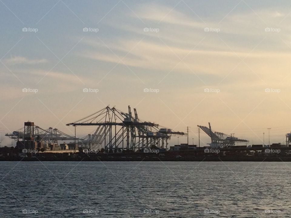 Port of Long Beach cranes 