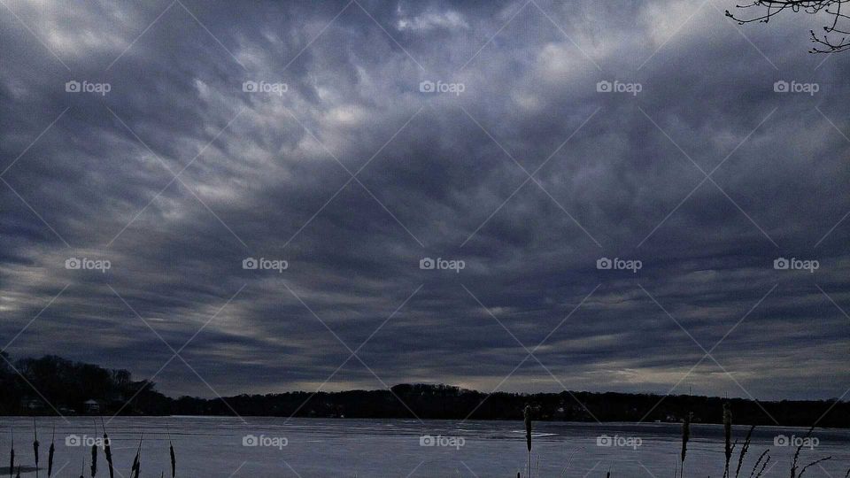 Storm clouds at sea