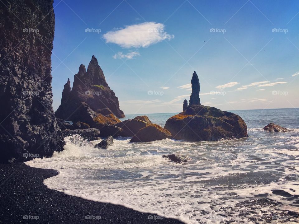 Black sand beach in Iceland 