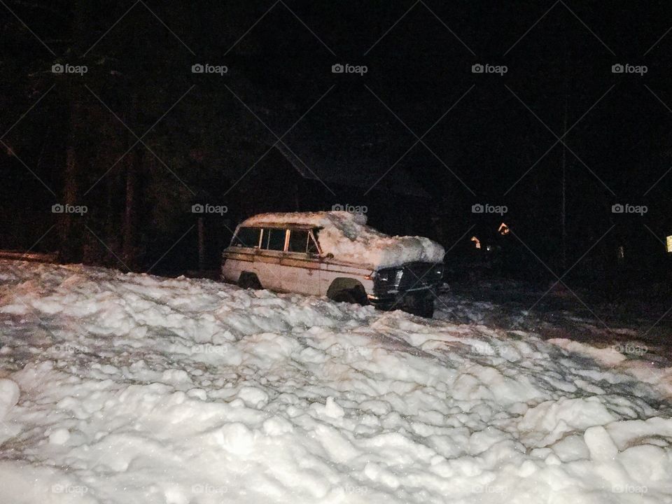 Snowy car
