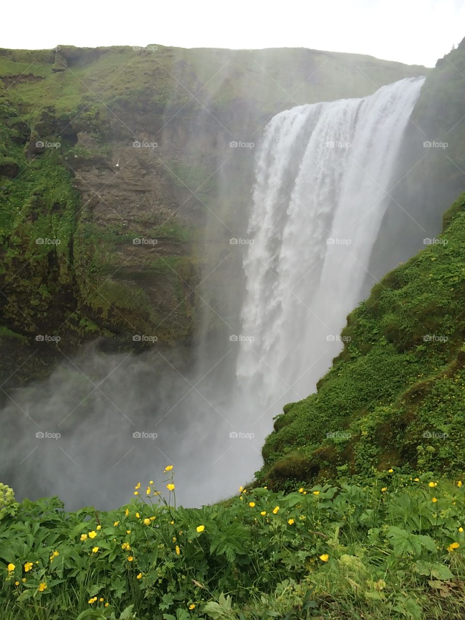 E15 waterfall . Iceland 