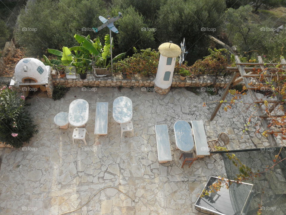 Open balcony in Summer