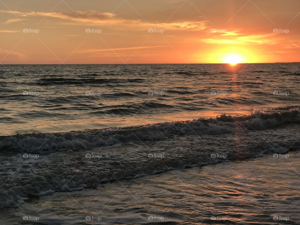 Sunlight reflecting on the lake