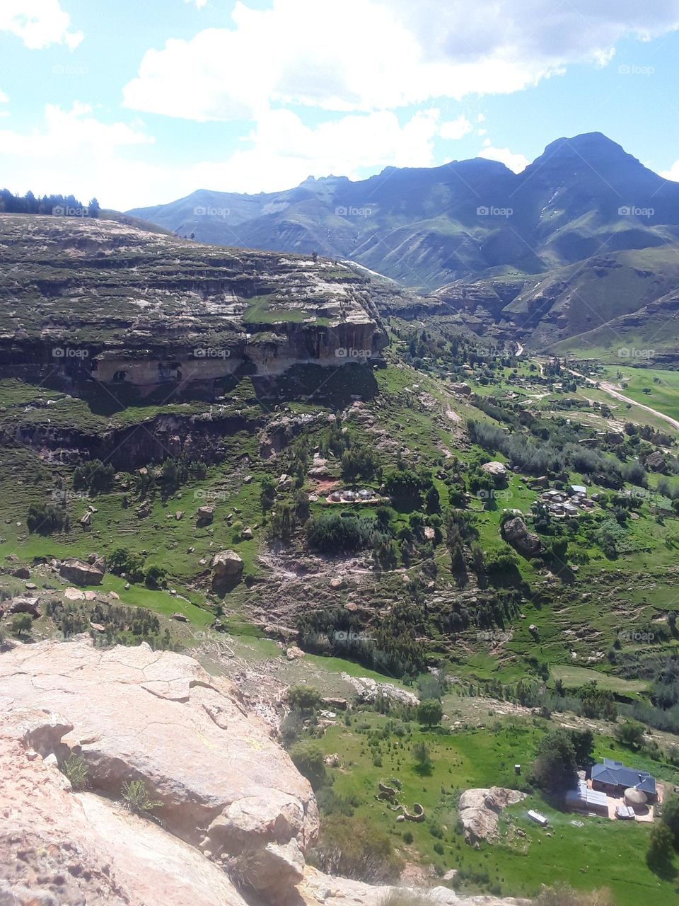 An overview of landscape and rock formation in summer time.