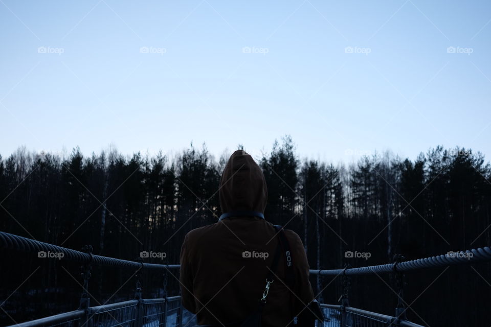 People, Landscape, Light, Tree, Winter