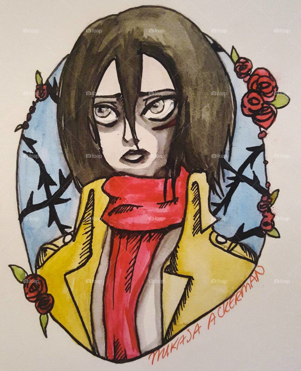 Art work of Mikasa Ackerman