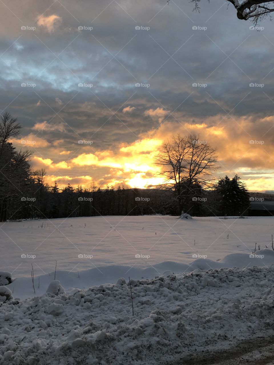 Dramatic sky during sunset