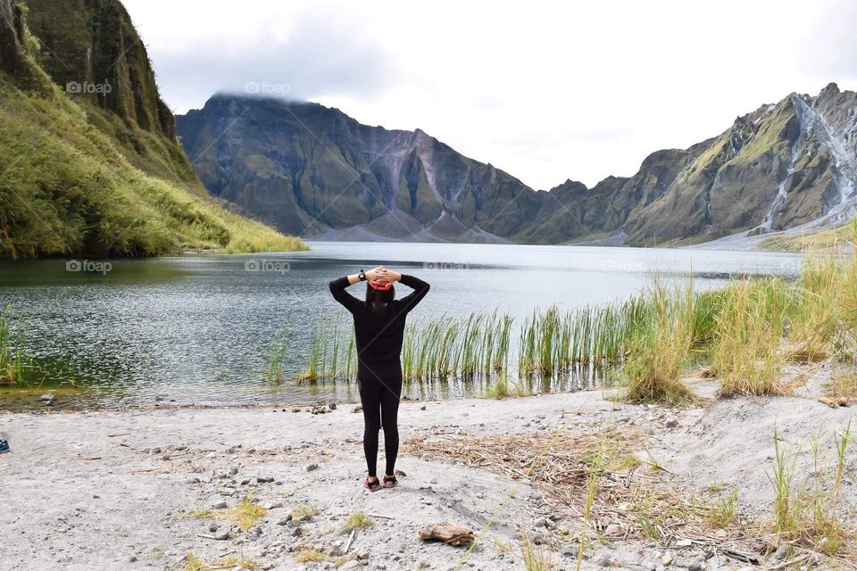 A hike in the crater of Mt. Pinatubo in Philippines