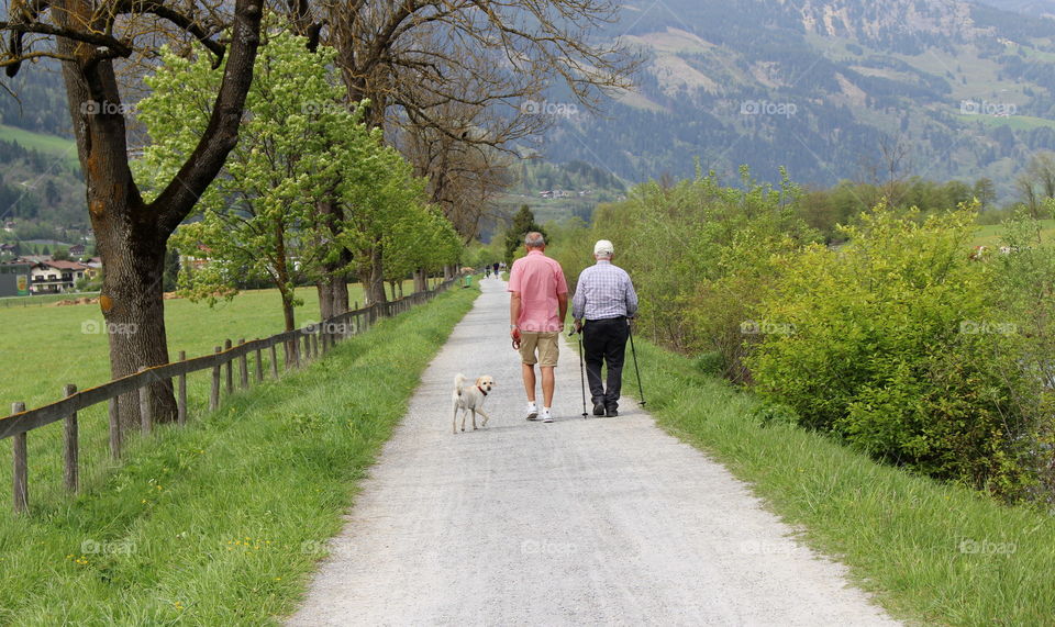 A walk with the dog.