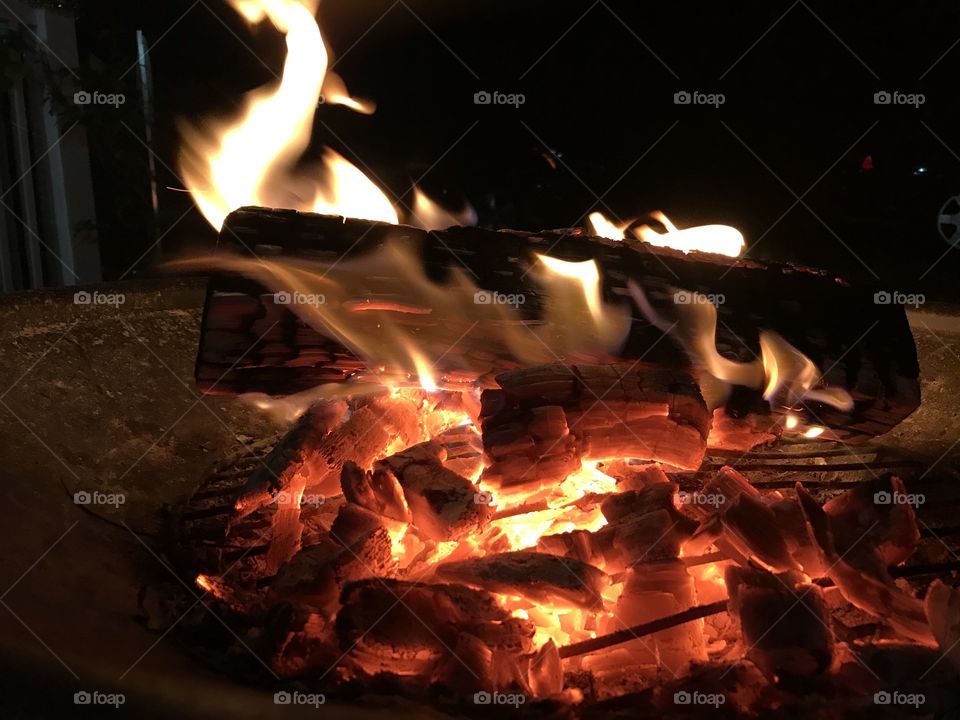 Orange campfire 
