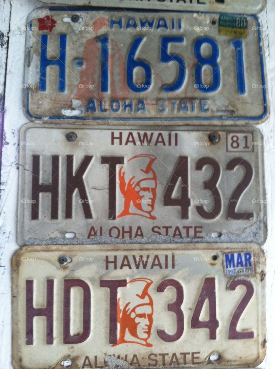 Vintage Hawaii License Plates