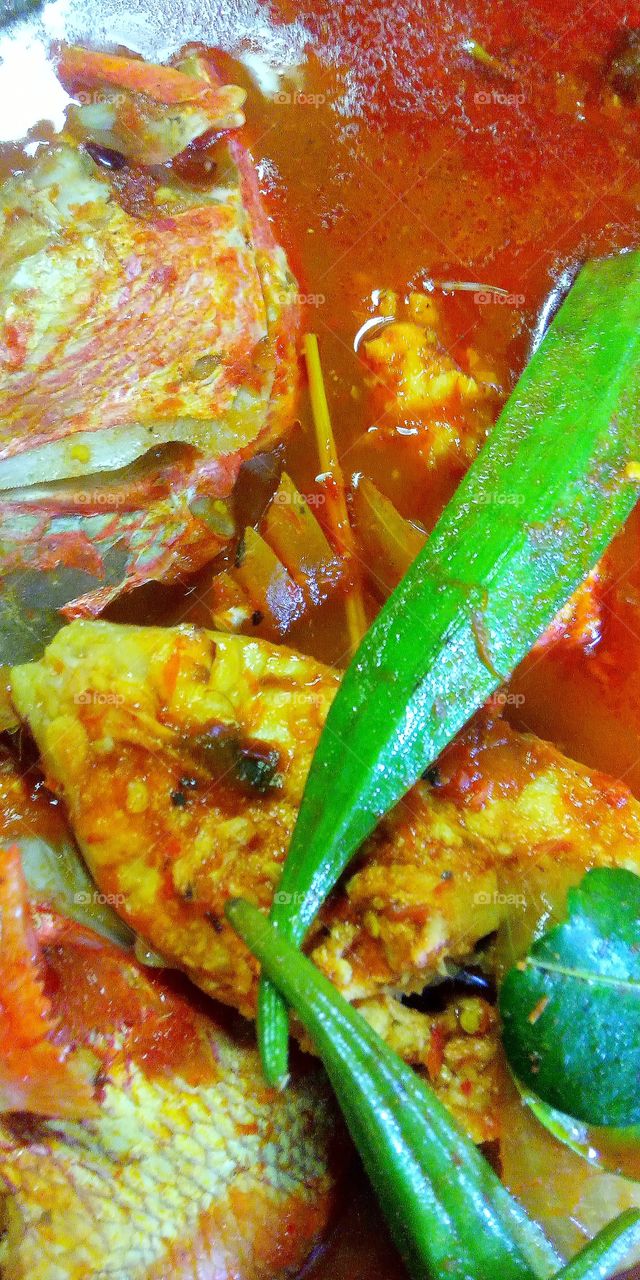 Sour and spice red snapper fish..