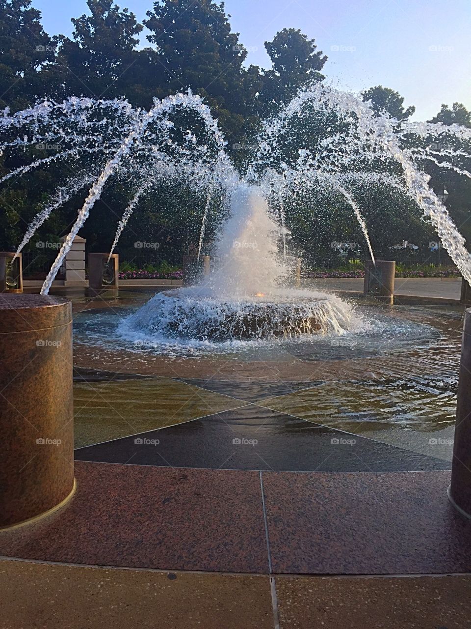 Fountain in Charleston . Fun in the water