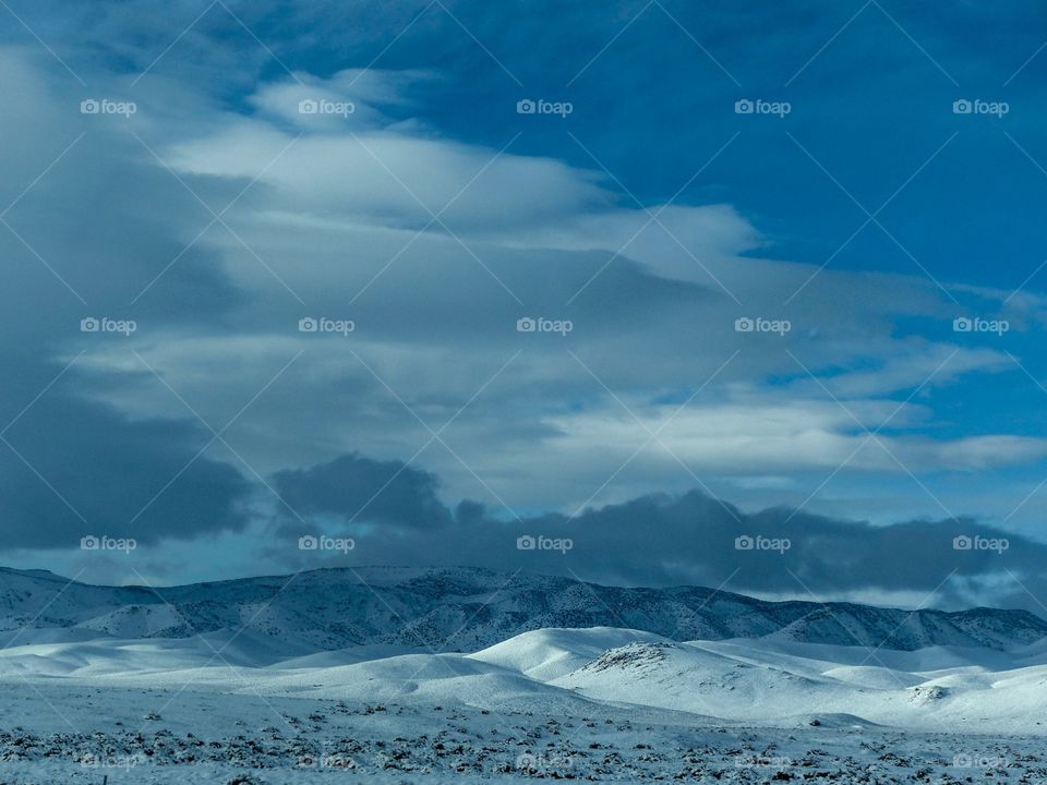 Snowy mountain range