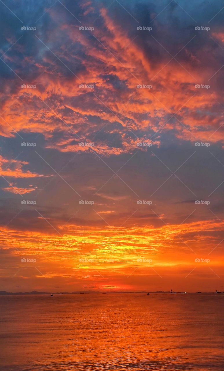Sunset magic colorful cloud