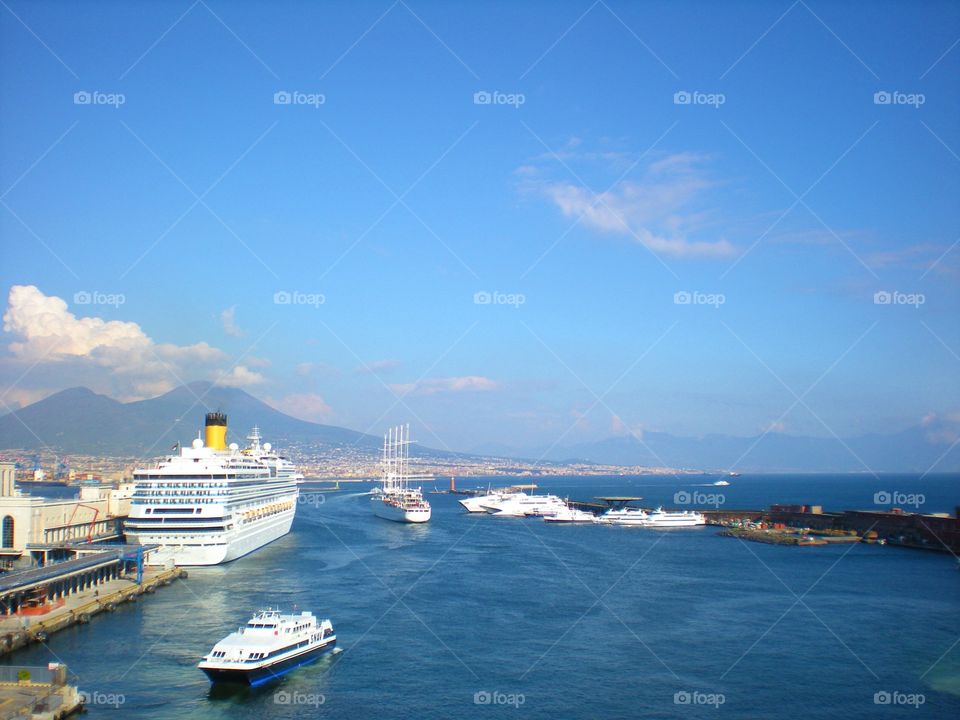 Turistic port of Naples.