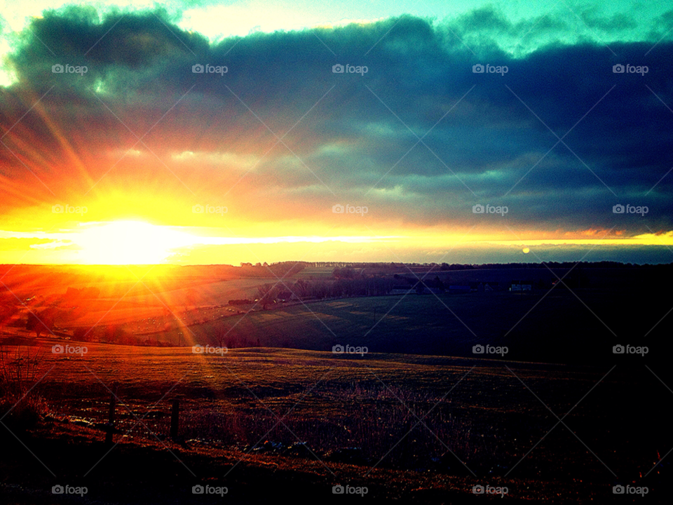 sunrise countryside bright by rupertghayward