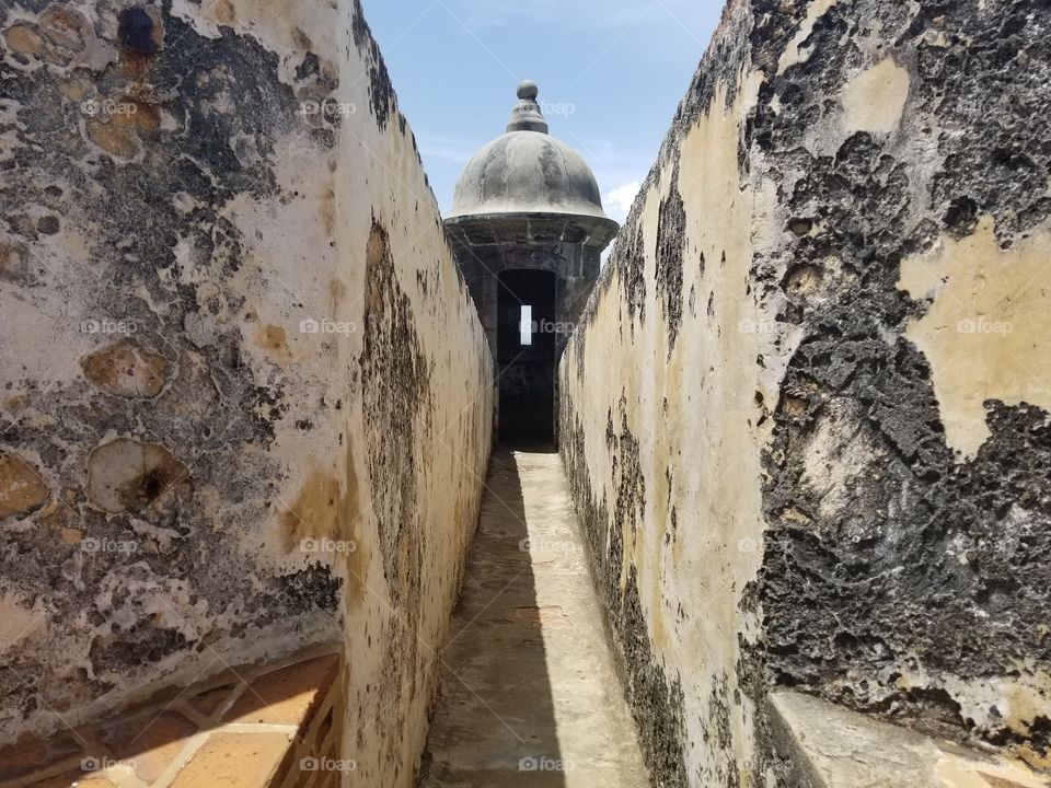 Low angle look out Felipe Del Morro