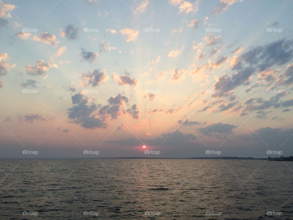 Sunrise on Berezan Liman, Nikolaev Region, Ukraine