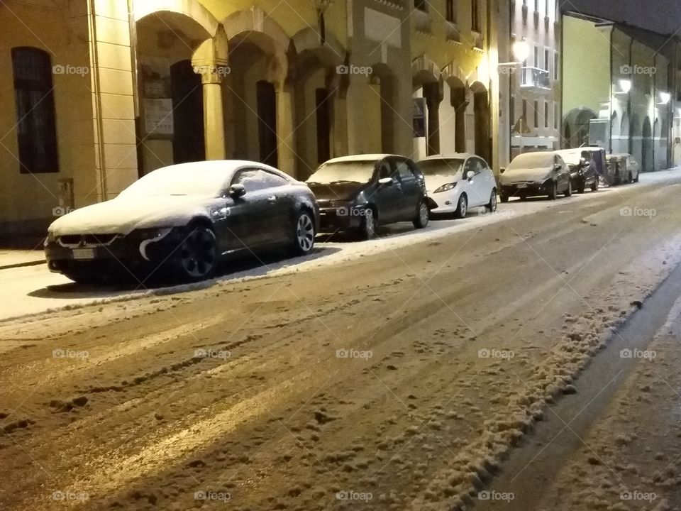 Traffic and snow