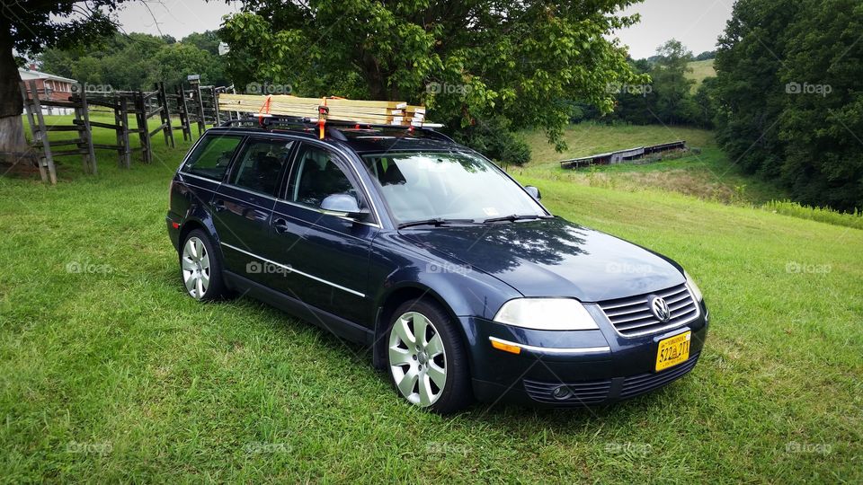 Hauling wood on the Volkswagen Passat