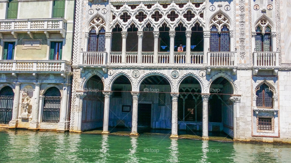 old building in canale grande. venice italy