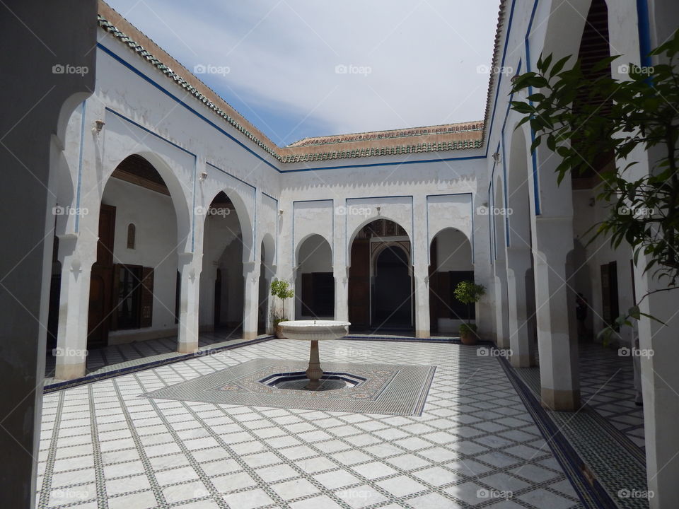 Inside a palace in Marrakech, Morocco 