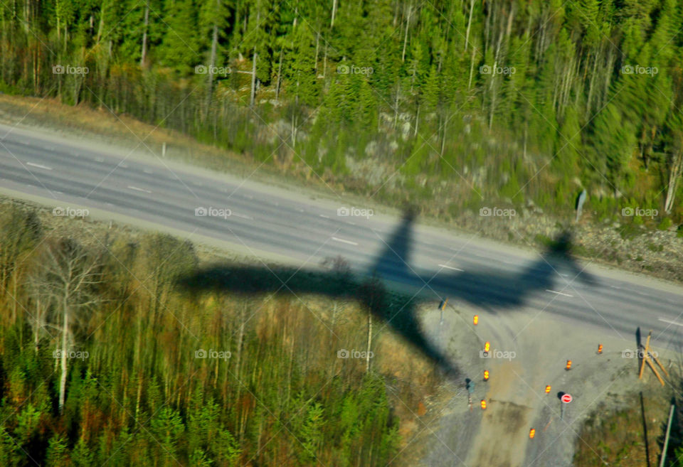 airplane shadow