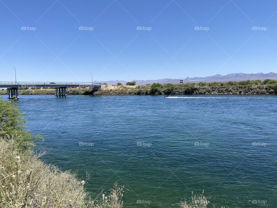 View of Colorado River from Laughlin Nevada 