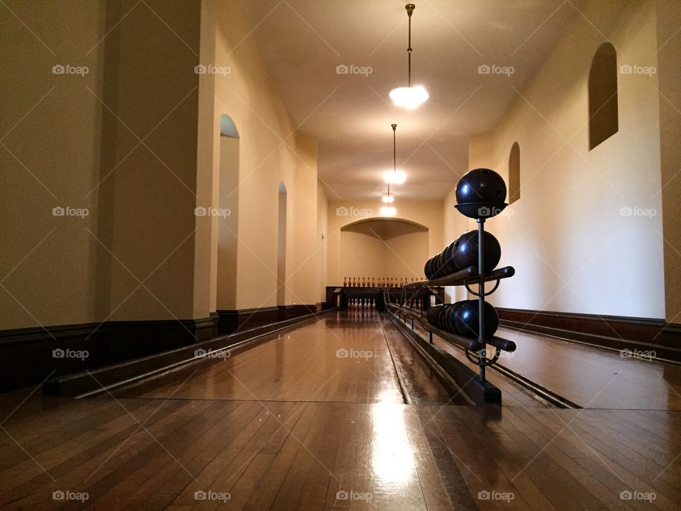 Old school bowling alley.