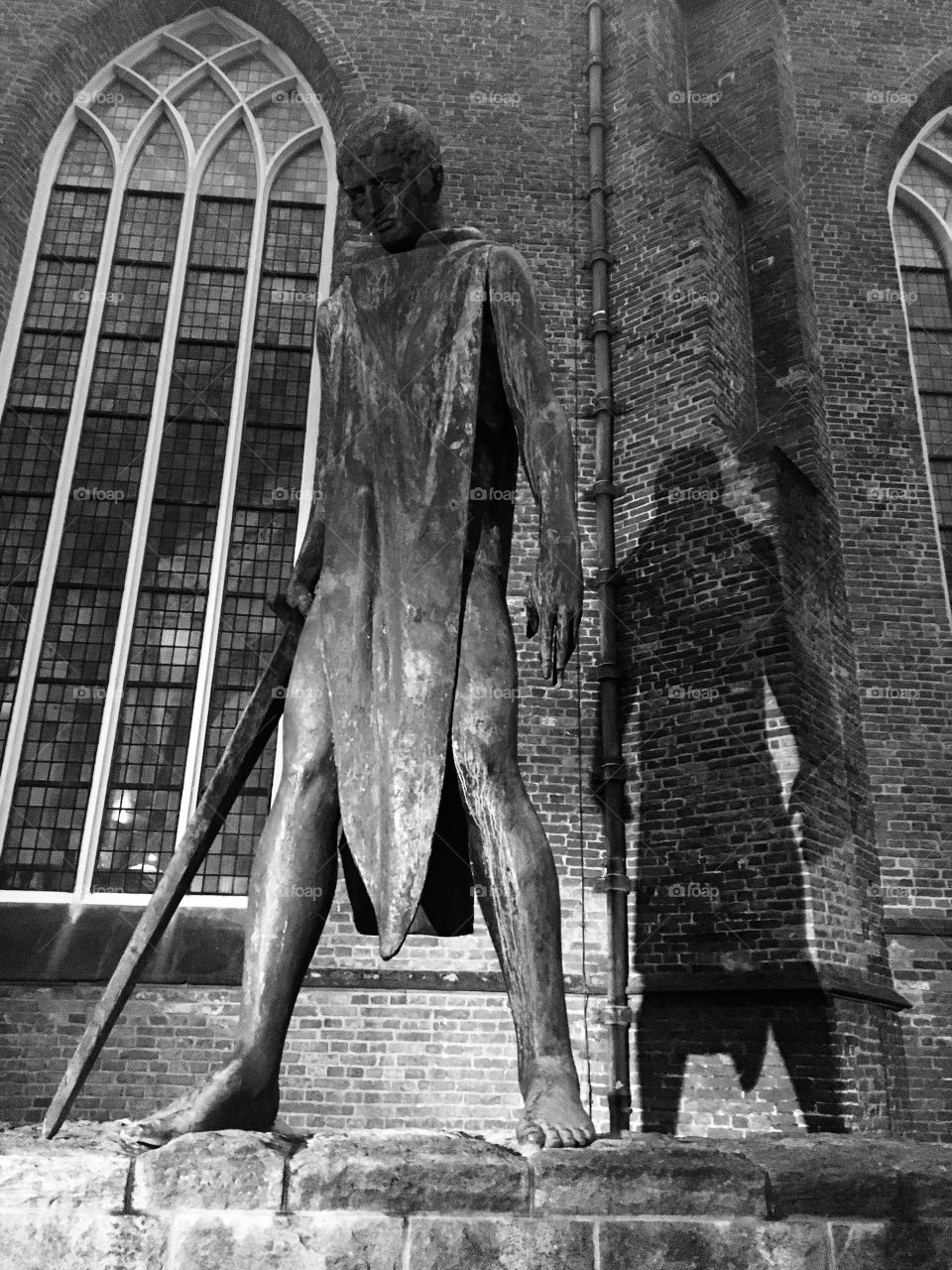 Statue of St Martin at Martinikerk in Groningen, The Netherlands.  