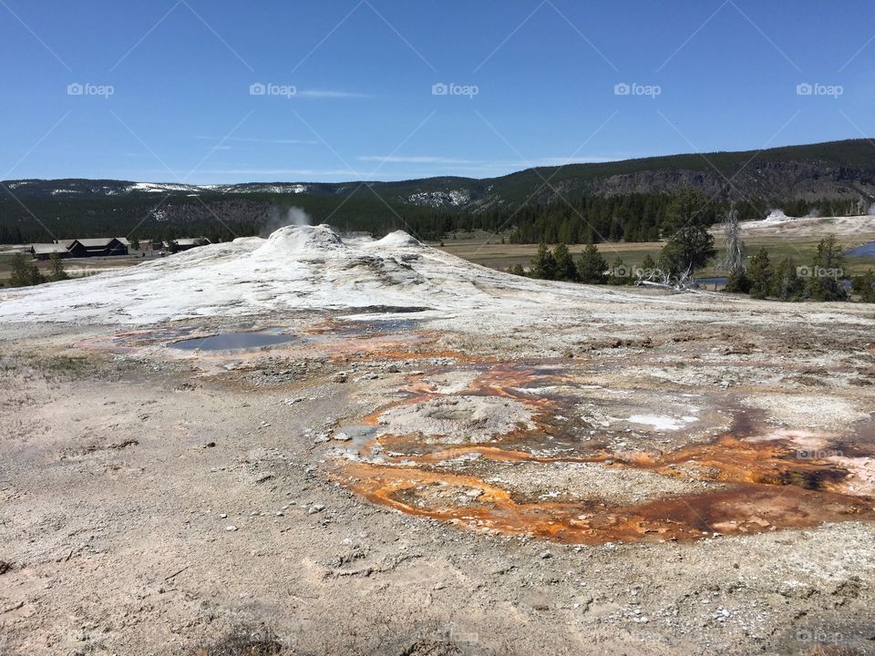 Geyser between eruptions at Yellowstone 