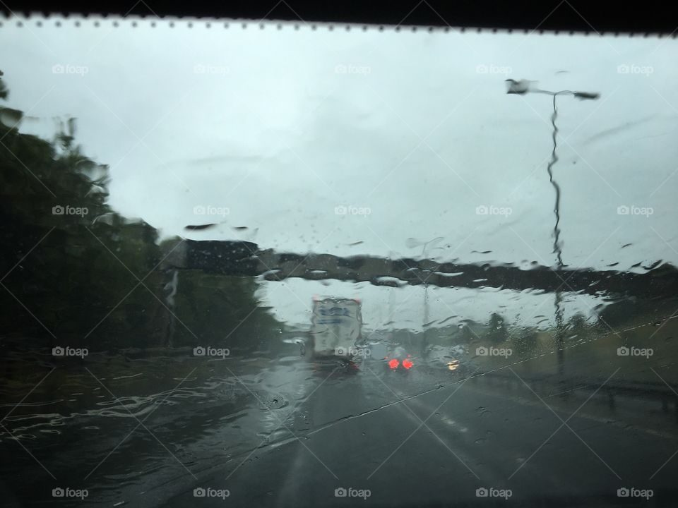 Heavy Downpour on the Motorway today … driving conditions treacherous … speeds reduced to 50mph from 70mph … happy to report arrived home safely !