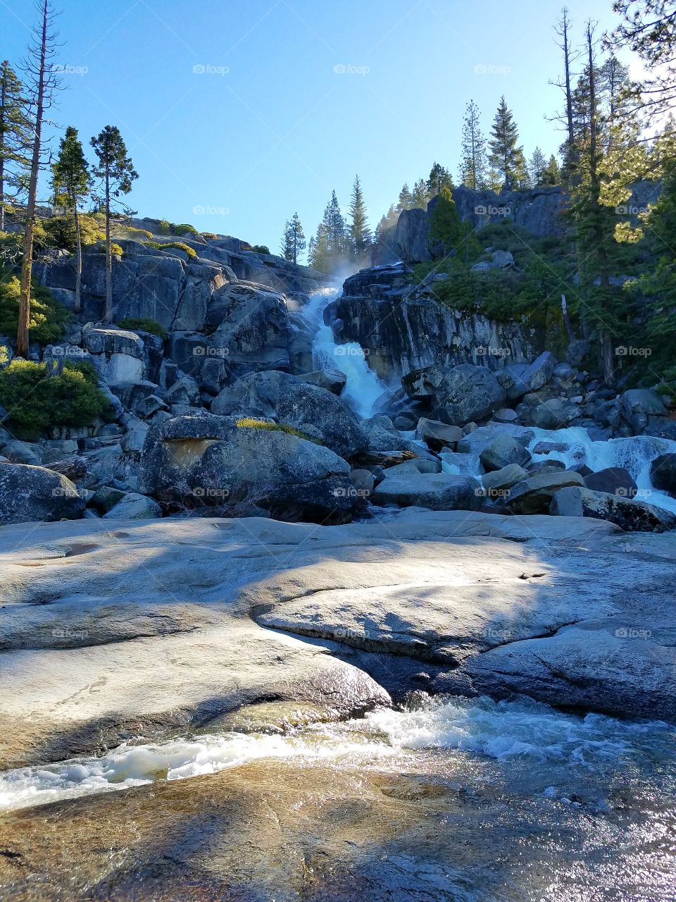 Springtime waterfall with my hiking buds