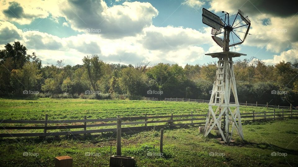 windmill in field