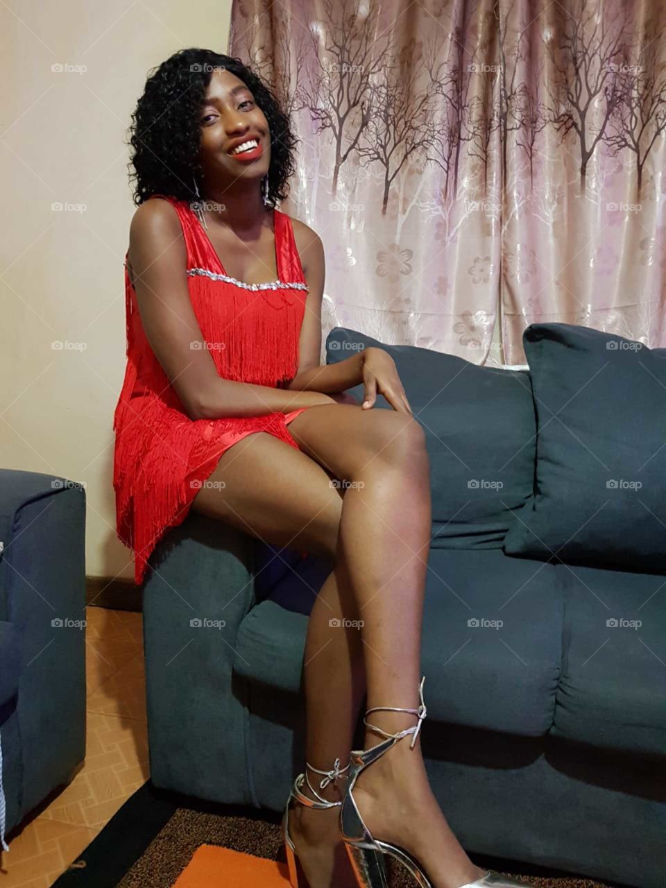 A picture of me in a red dress