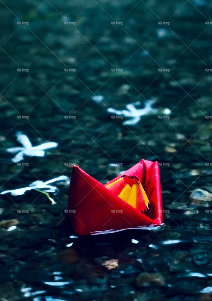 Paper boat let's fly back to our childhood memories ❤️