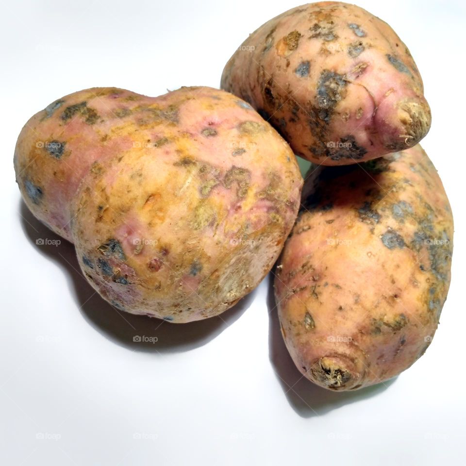 Sweet potatoes on the table