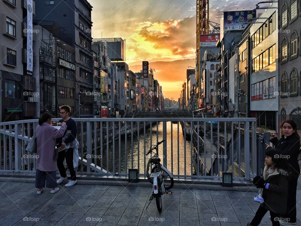 Sunset at Shinsaibashi