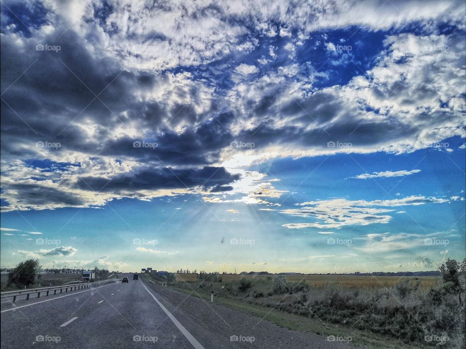 Road and sky