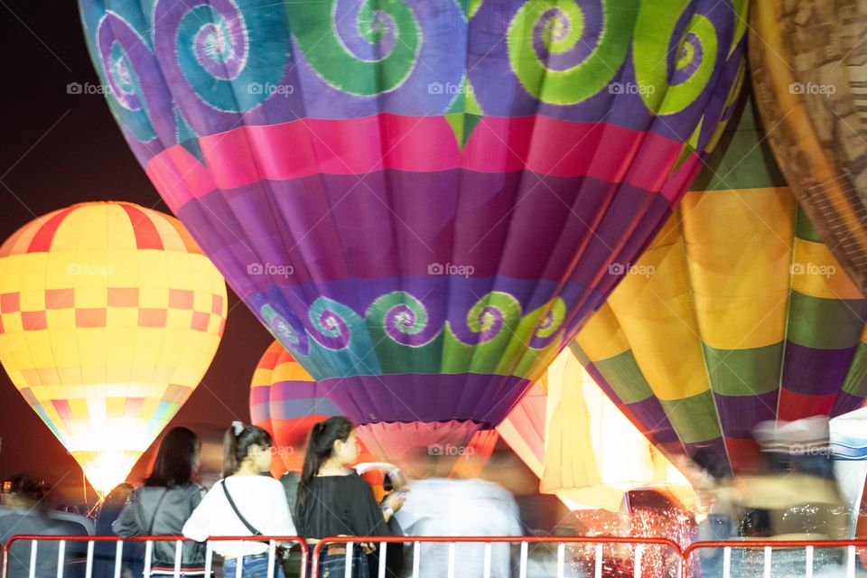 Colorful ballon night show