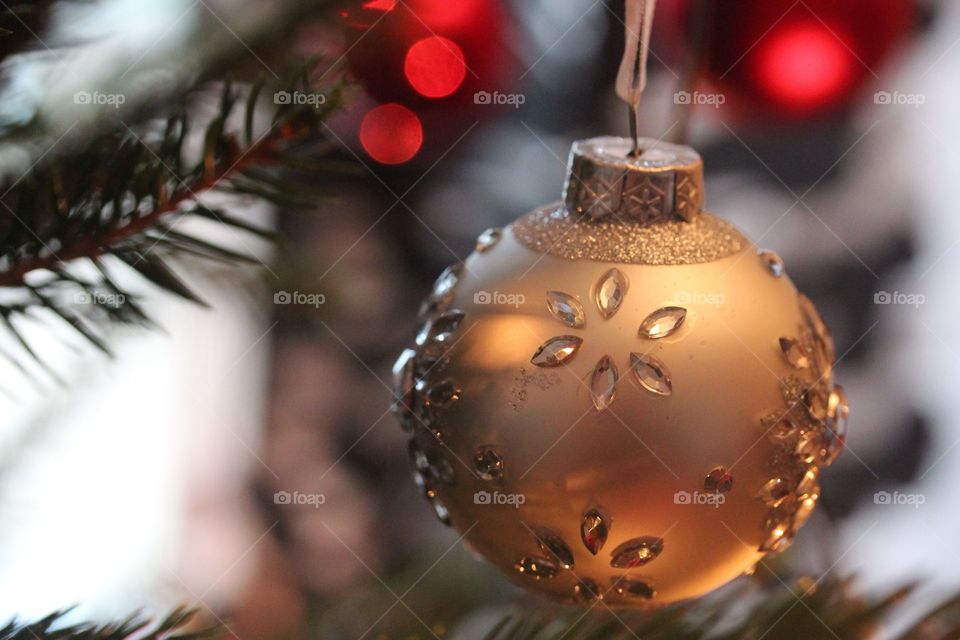 Close-up of christmas ornament