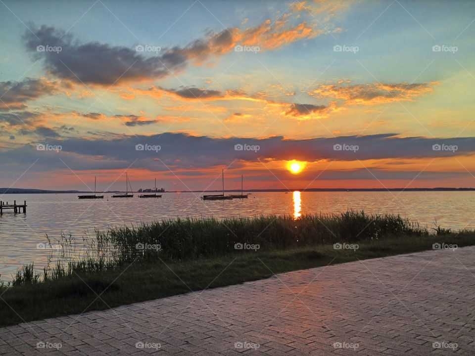 sunset lake germany dawn by dryair