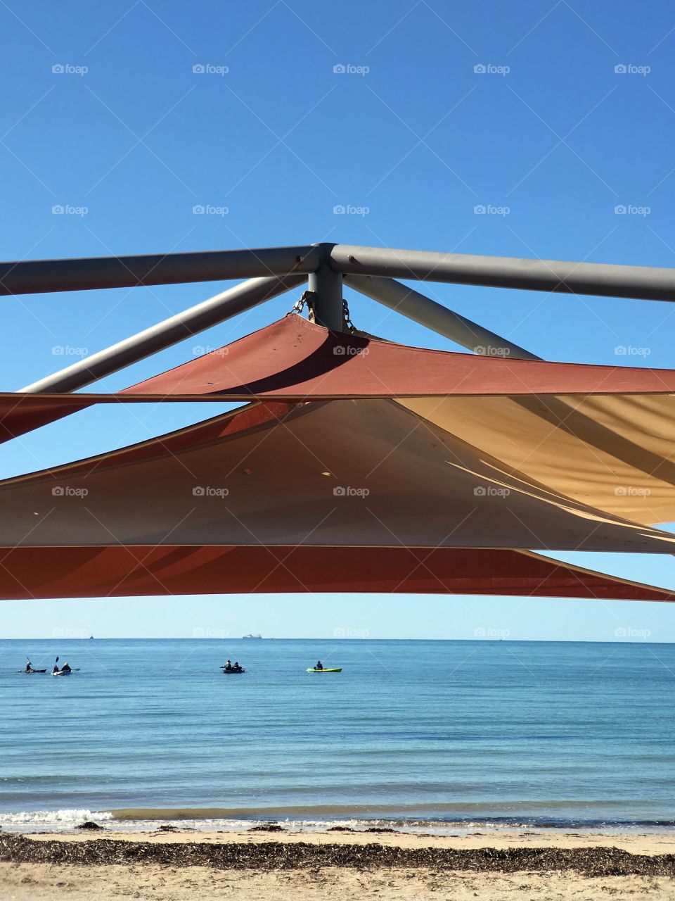 Amazing beach, with shade cloth Whyalla south Australia 