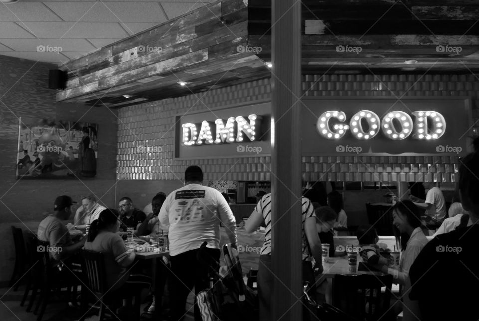 Damn Good Tacos in Black and White