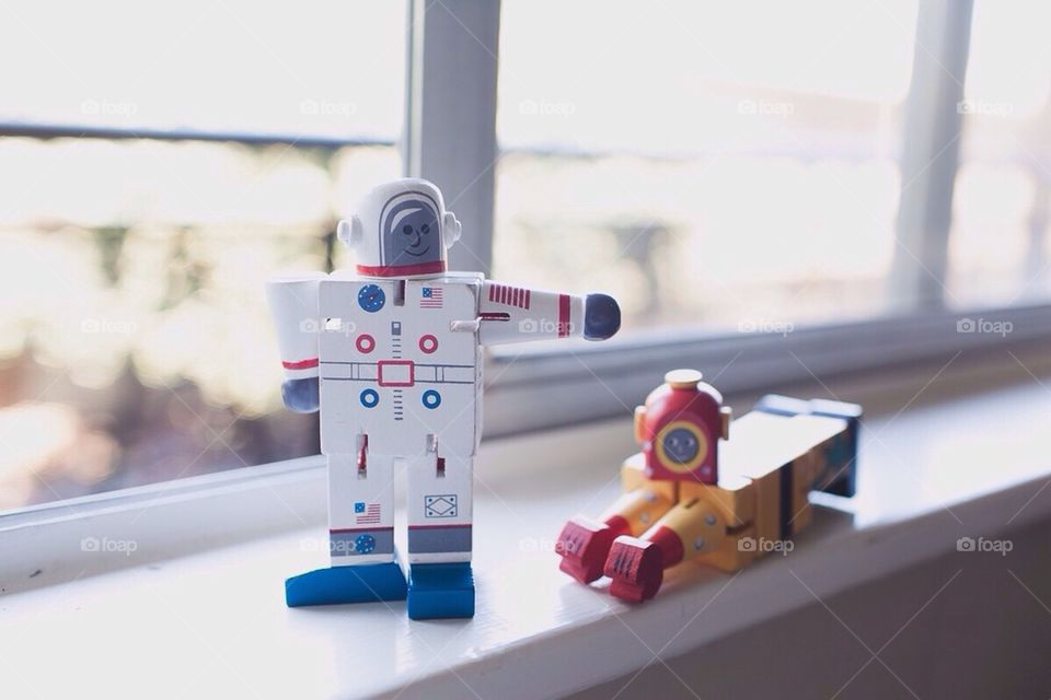 Toy spaceman and diver